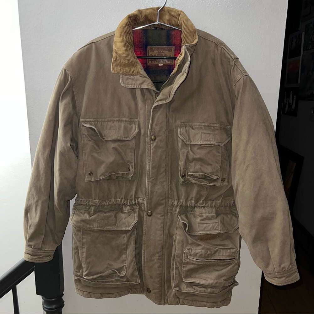 Vintage Woodsman A.T.A. Flannel-Lined Insulated Field Coat Men’s Large